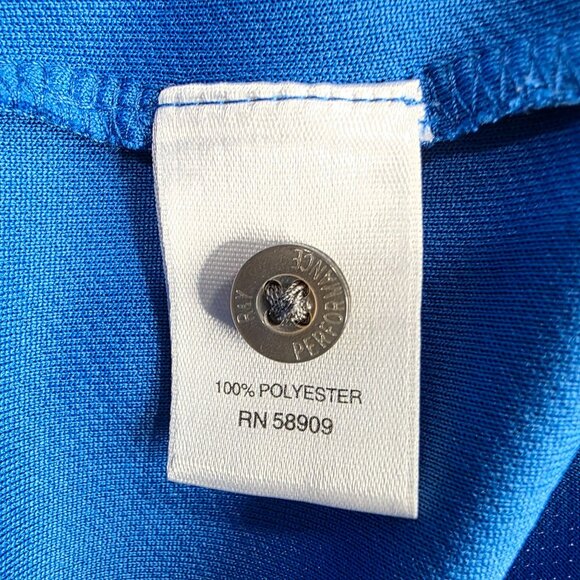 Mens Roundtree & Yorke Performance Blue Golf Polo Shirt Short Sleeve Size 2XB - Picture 3 of 8